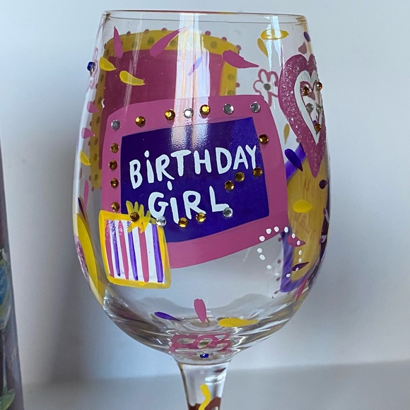 Birthday Girl Wine Glass Lolita New Open Box 15 Oz The Wine Collection Party - Picture 10 of 16
